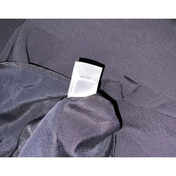 Garnet Hill Drop Waist Dress Women's 4 Gray Crepe Embroidered Art Deco Boho - Picture 6 of 11